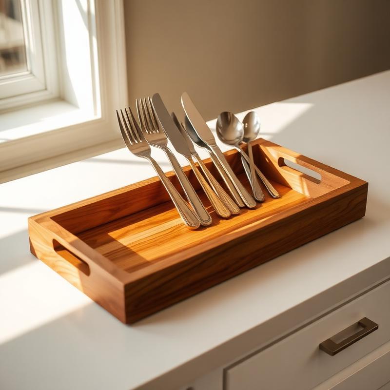 Acacia Cutlery Tray